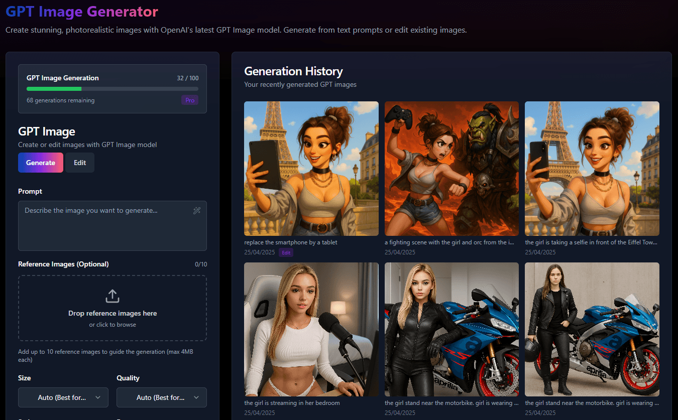 GPT Image Generator Preview