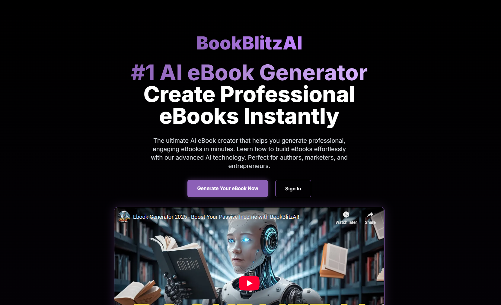 BookBlitzAI - AI eBook Generator